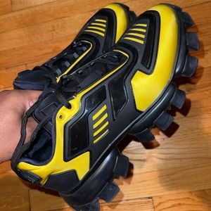 Yellow Prada Moon sneaker boot